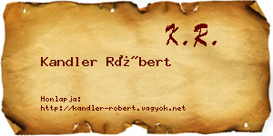 Kandler Róbert névjegykártya